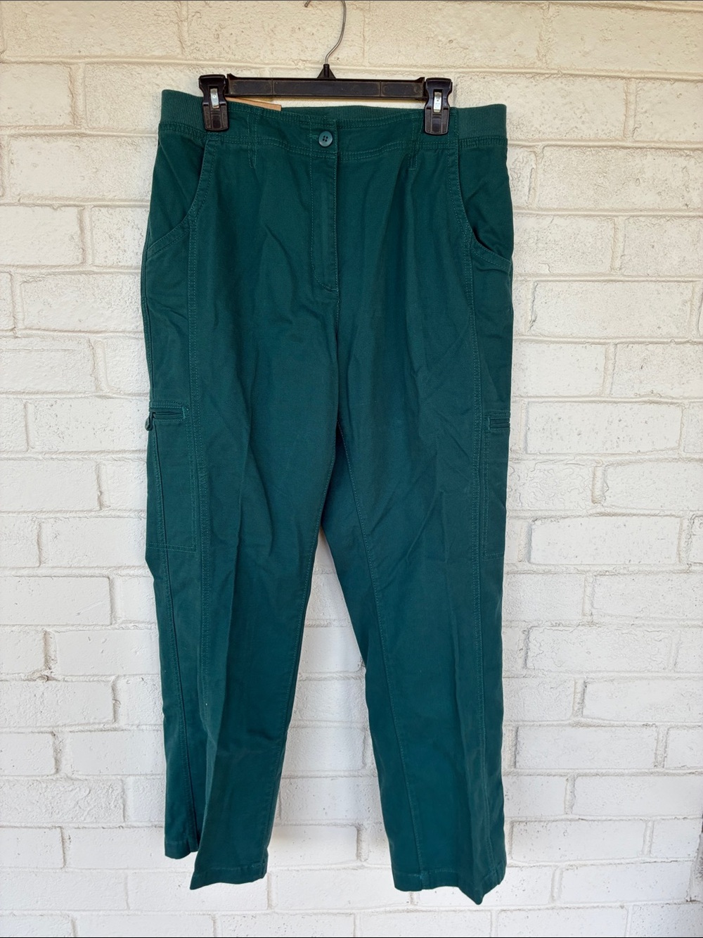 LL Bean Classic Fit Cargo Pants in Dark Teal Green 14